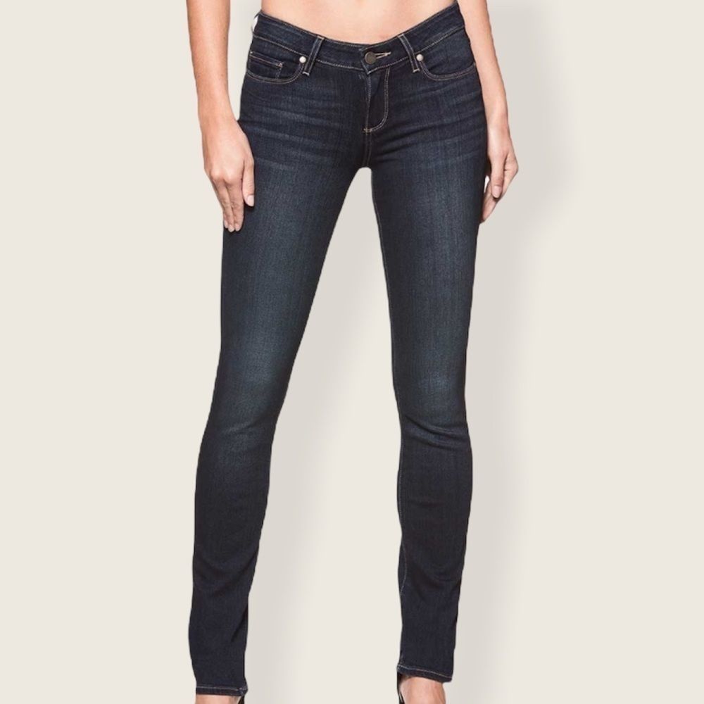 Paige Skyline Straight Black Wash Jeans 27
